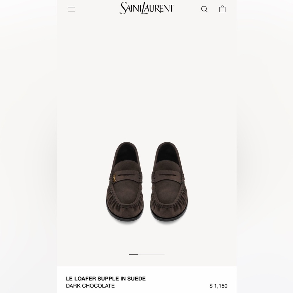 Saint Laurent Dark Brown Loafers